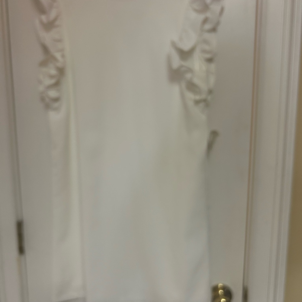 Elegant White Ruffle dress
